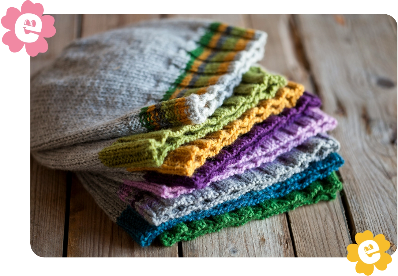 Colourful Knitted Toques