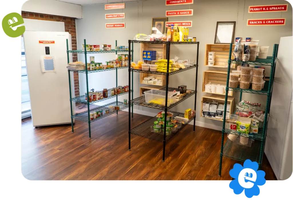 The VYES food pantry.