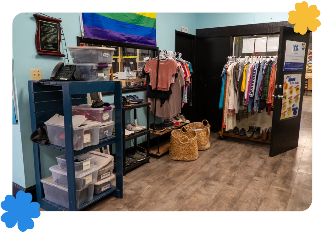 Clothing, shoes, and other items available at the Alliance Club.